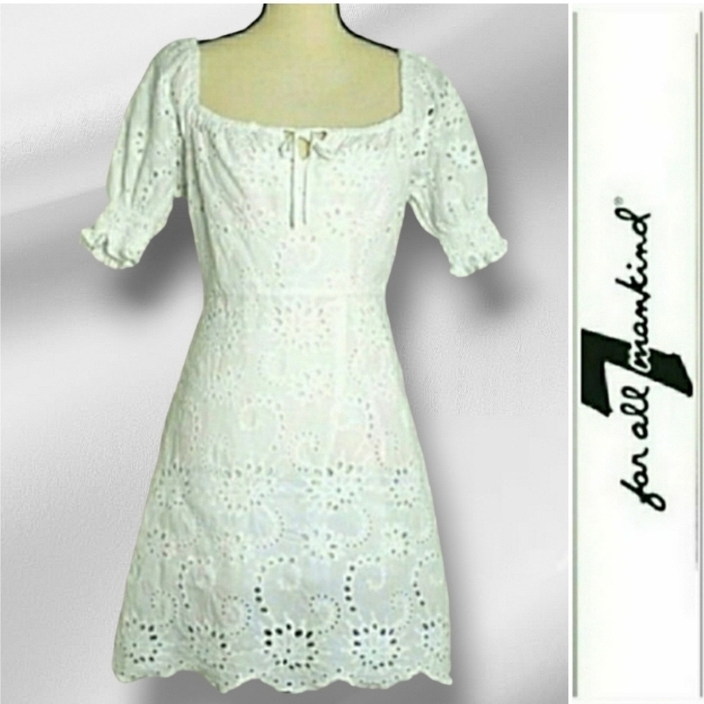 7 For All Mankind White Eyelet Dress